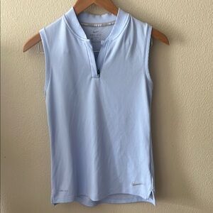 Nike Blue Golf Top with Mandarin Collar